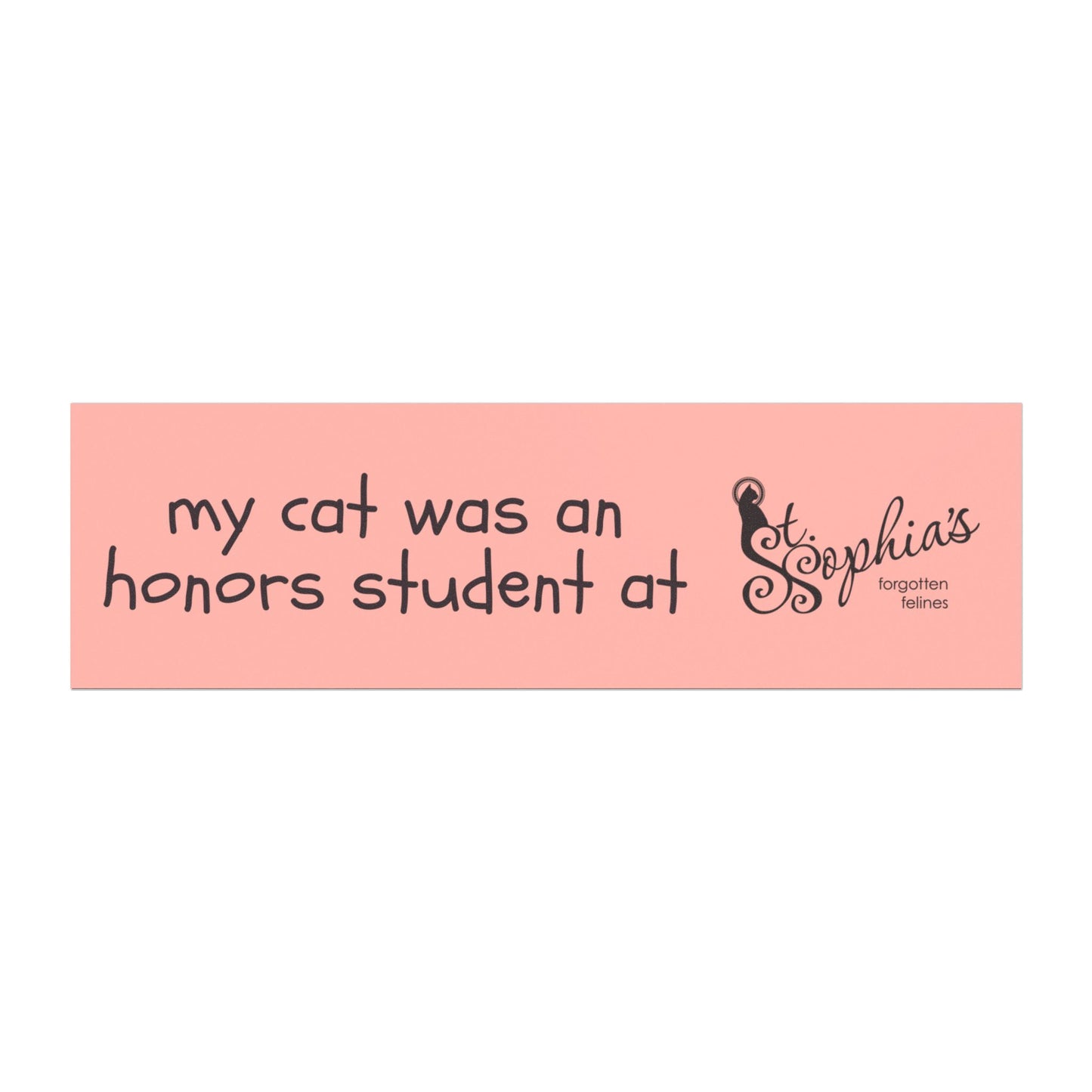 My Cat Was An Honors Student Bumper Magnet